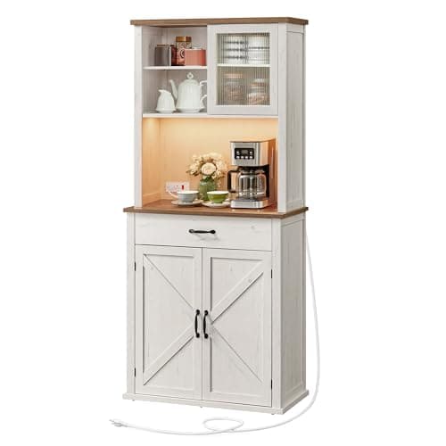 VASAGLE LIRY Collection - 71-I...elves, Rustic White UBBK363W12