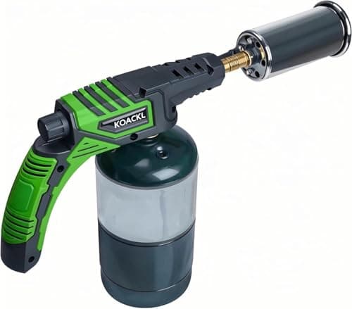 [Prime] KOACKL Propane Torch Adjustable Flame Thrower Kitchen Torch (Green&black) $19.87 + Free Shipping