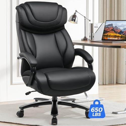 COMHOMA Big and Tall Office Ch...Chairs with Thickened Armrests