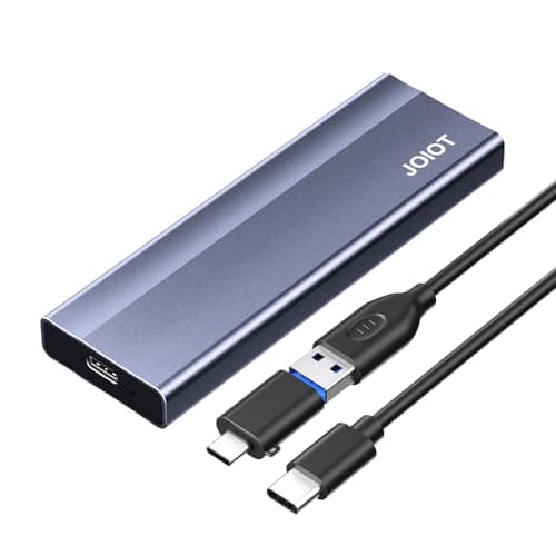 JOIOT SSD Enclosure USB C 10Gbps M.2 NVMe SSD Enclosure to USB Adapter USB 3.2 Gen 2 Aluminum Alloy SSD External Enclosure for M & M+B Key NVMe SSD 2230/2242/2260/2280