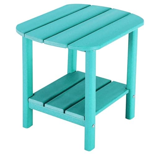 LZRS Double Adirondack Side Ta...& Weather Resistant(Turquoise)