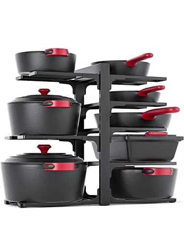 Amazon.com: MUDEELA 8-Tier Pots and Pans Organizer under Cabinet (28% off)