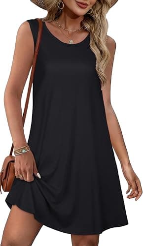 elescat Women's Sleeveless A-Line Sundress w/ Pockets (Black) from $9
