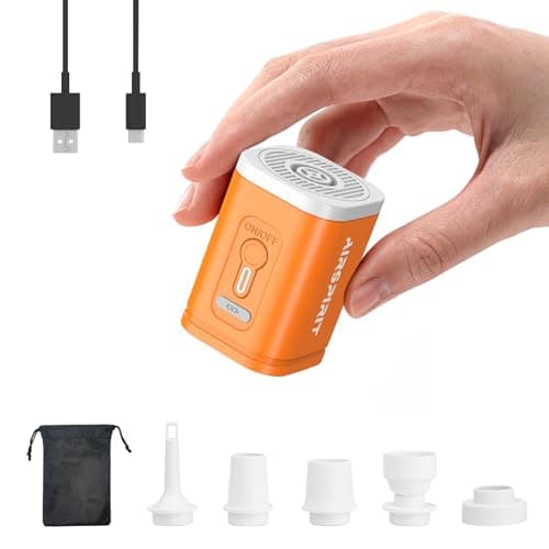 Mini Portable Electric Air Pump for Inflatables, Air Mattress Pump Rechargeable Fast Inflate/Deflate Pool Floats/Sleeping Pad/Camping Gear/Travel & Home Storage Vacuum Bags