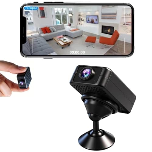 Akbuon Hidden Camera, high-Definition Wireless mini Camera, pet Monitor, Nanny Camera, Home and Office Security Service, mini Indoor Security Camera with Night Vision and Motion Detection.