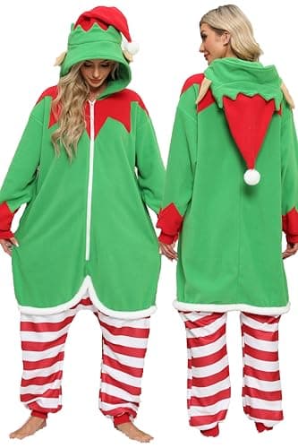 CWDGAGANB Elf Costume Women Christmas Elf Outfit Halloween Christmas Cosplay Costumes for Adults XXL