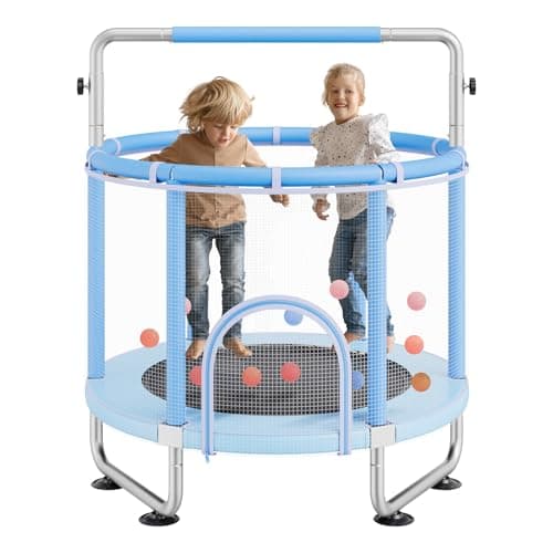 VEVOR 55" Kids Trampoline, 4.6...ys for 3+ Years Children, Blue