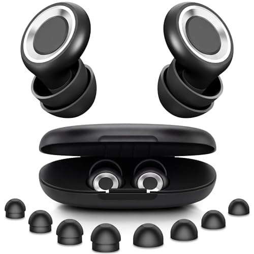 Eixniex Ear Plugs for Sleep - Total Silence! Single+Double Tips Design | 46dB Noise Reduction & Advanced Seal Tech | 8 Pairs (XS-L) + Case | Trusted by Millions