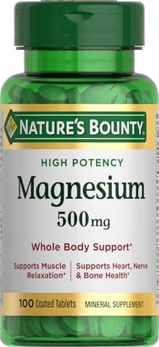 Nature's Bounty Magnesium, Min... mg, Coated Tablets, 100 Count