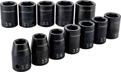 CRAFTSMAN Impact Socket Set, M...ric, 1/2", 12Piece (CMMT15885)