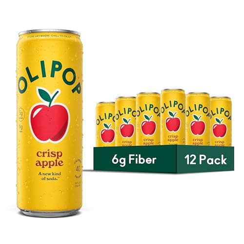 OLIPOP Sparkling Prebiotic Sod...ree, 12oz Skinny Can (12 Pack)