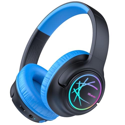 iClever BTH18 Kids Bluetooth Headphones LED Lights for Toddler Boys Girls