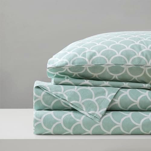 Comfort Spaces 100% Cotton She...ng Pillow Case, Scales 4 Piece