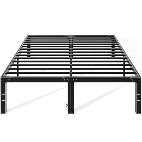 OLIXIS Metal King Bed Frame - ...sy Assembly, Black for Bedroom