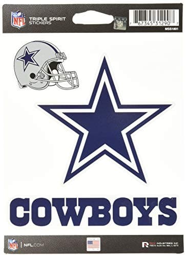 Rico Industries NFL Dallas Cow...ce Triple Spirit Sticker Sheet