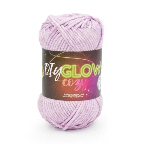 Lion Brand Yarn, DIY Glow Cozy...itting & Crafts, Lilac, 1 Pack