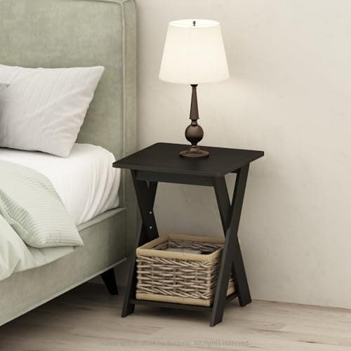 Furinno TIDUR Night Stand, Ope...edroom, Closet, Dorm, Espresso