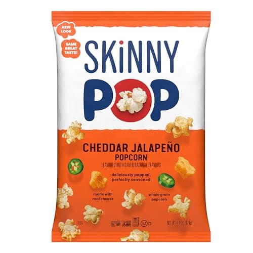 4.4-Oz SkinnyPop Cheddar Jalapeño Popcorn $1.84 w/ S&S + Free Shipping w/ Prime or on $35+