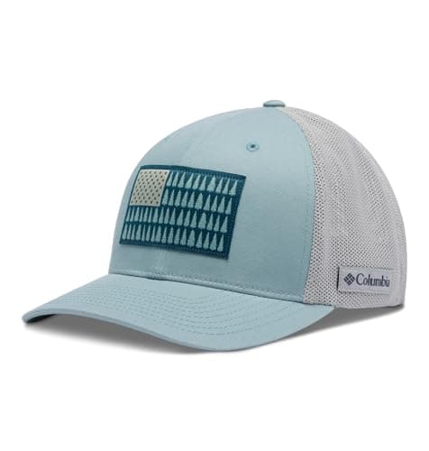 Columbia Unisex Tree Flag Mesh Ball Cap, Crushed Blue, L/XL