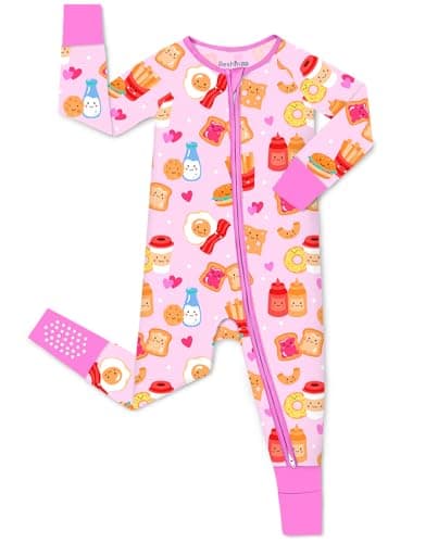 babee Reshinee Viscose derived from bamboo Baby Footie Pajamas Convertible Newborn Sleeper for Baby Girl Zipper Onesie 6-12M