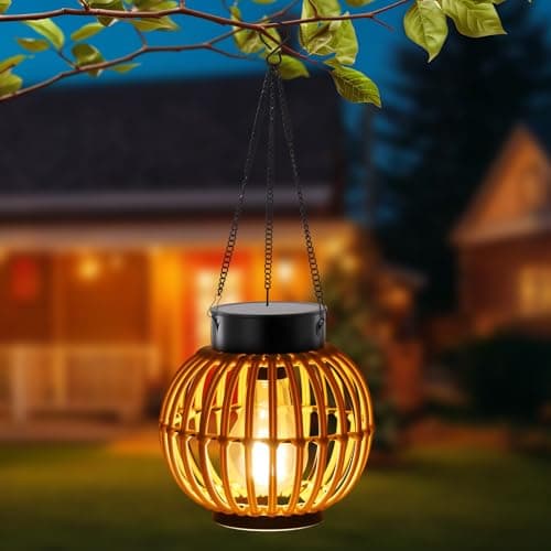 Solar Lanterns Outdoor Lights Waterproof -Hanging Hand-Woven Lanterns, Garden Decor Gifts, Outdoor Solar Table Lamp Camping Lights, Garden, Yard, Patio, Porch, Patio Balcony, Backyard Outdoor Decor