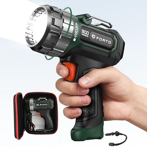 Forto 3-Mode 900-Yard LED Compact Rechargeable Spotlight $35.99