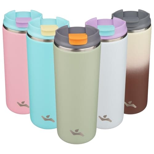 Konokyo Tumbler with Lid, 16 o...ulated Water Bottle,Soft Green