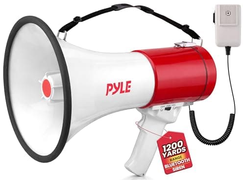 Pyle Megaphone - 50 Watt Bluet...l for Sports, Cheer & Coaching