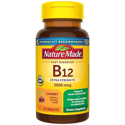 40-Count Nature Made Vitamin B12 3000 mcg Sublingual Fast Dissolve Tablets $4.62 w/ S&S + Free Shipping w/ Prime or on $35+