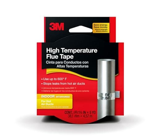 [NEW] $3.85 | 3M High Temperature Flue Tape, High Heat Sealing Tape up to 600 degrees, 15-Foot Roll at Amazon