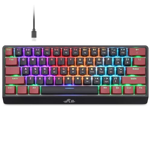 Rii RK806 61-Key Wired Mechanical Gaming Keyboard for $13 + free shipping w/ Prime
