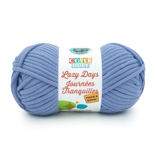 Lion Brand Yarn Cover Story La...nket Yarn, Faded Denim, 1 Pack