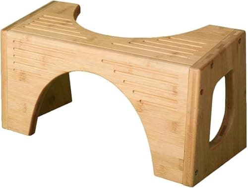 $29.99 | 7" & 9" Adjustable Squatty Potty The Original Bamboo Toilet Flip Stool at Amazon