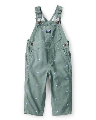 Oshkosh Boy World's Best Overalls, Green Race Car, 24M