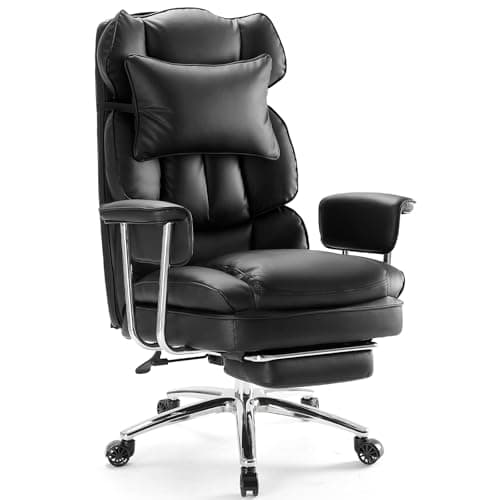 Sweetcrispy Executive Home Off...ming with Swivel Wheels, Black
