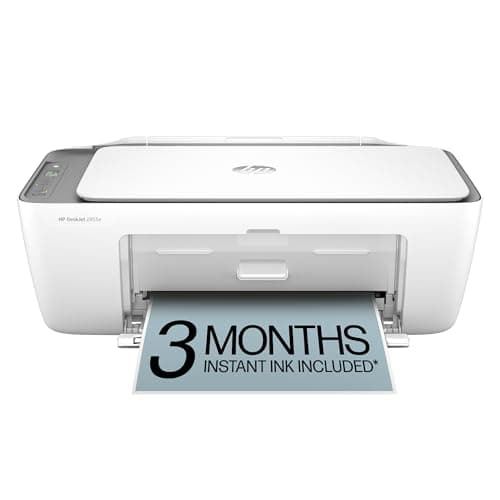 HP DeskJet 2855e Wireless All-in-One Color Inkjet Printer, Scanner, Copier, Best-for-home, 3 month Instant Ink trial included. This printer is only 2.4 ghz capable. (588S5A)