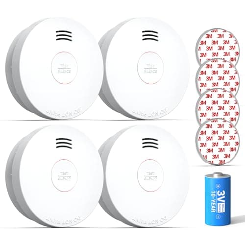 SITERWELL Smoke Detector, Smok...UL217 Listed, GS525A (4 Packs)