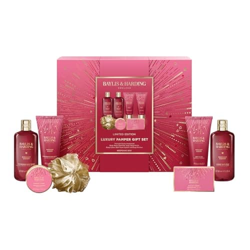 Baylis & Harding Midnight Cherry Luxury Pamper Gift Set - Vegan Friendly