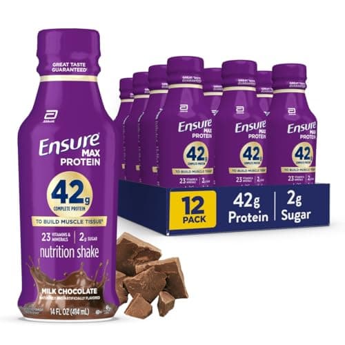 [SnS, AC] $15.77* | 12-Pack 14-Oz Ensure Max Protein Nutrition Shake (Chocolate) at Amazon