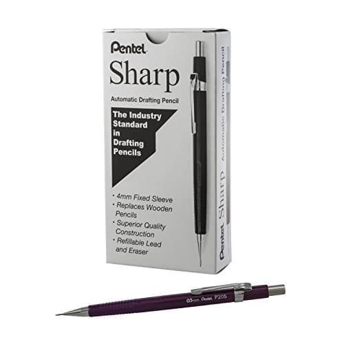 Pentel Sharp Mechanical Pencil...ple Barrel, Box of 12 (P205MV)