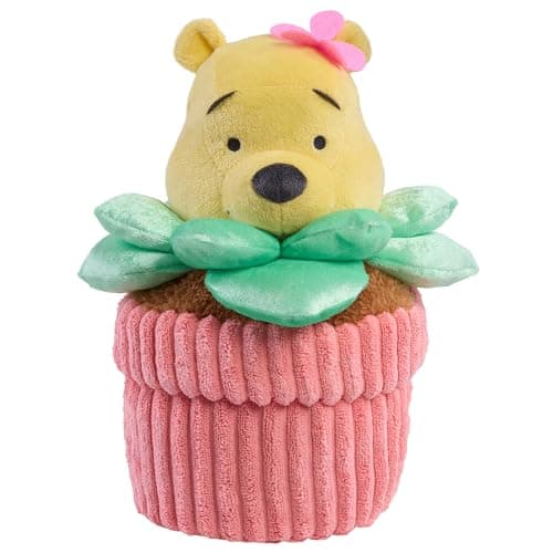 Disney Winnie the Pooh Hello Spring Potted Plant, 10.5-inc Stuffed Toy, Cute for Spring or Easter Baskets for 2+ Years and Older