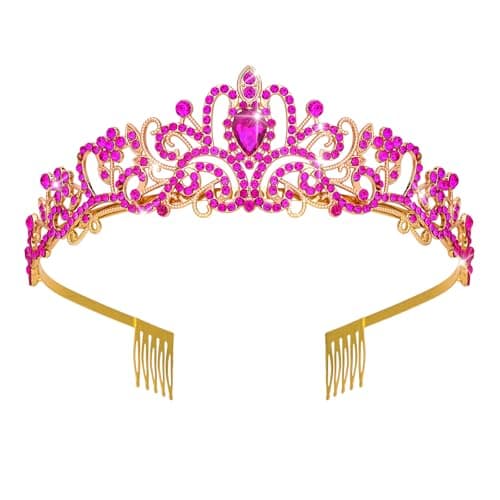 CAVETEE Birthday Headband for Women, Birthday Decorations for Women Party Favors (Hot Pink, oneseize)