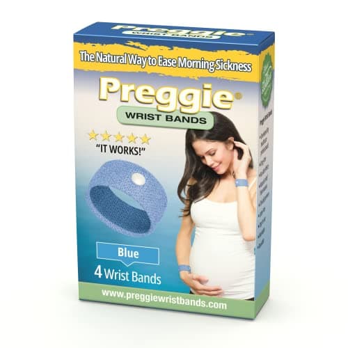 Preggie Anti-Nausea Wristbands...2 Pairs, Set of 4 Bands - Blue