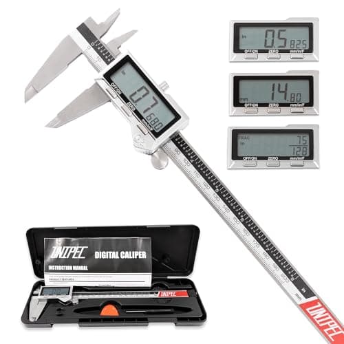 Unipec 8 Inch/200mm IP54 Stainless Steel Digital Caliper & Rule