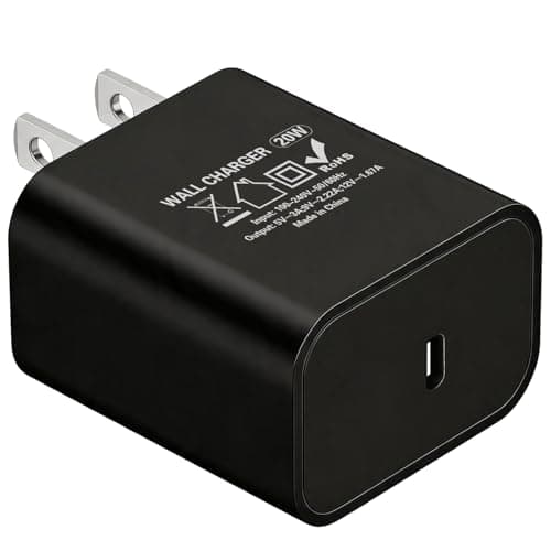 USBC Charger Block 20W USB C Plug Brick Type C Charging Block C Port Cube for Beats Solo 3/4/Buds/Studio Pro/Buds +/Flex/Pill +/Powerbeats Fit Pro/Pro 2 Earbuds Headphones USB-C Power Brick Wall Plug