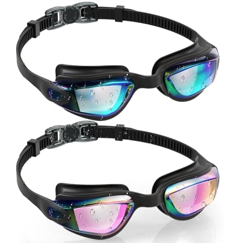 2-Pack Aegend Kids' Anti-Fog Swim Goggles (Aqua & Bright Rose) $6