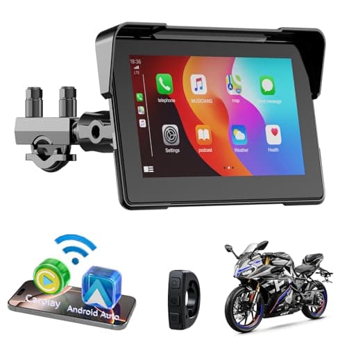 7" Accfly Motorcycle Portable Wireless Touchscreen Carplay Screen for Apple & Android $75.89 + Free Shipping