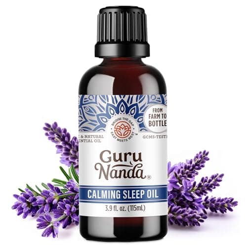GuruNanda Calming Sleep Essential Oil, Blend of 100% Natural, Pure & Undiluted Essential Oils, Promote Relaxation, Calmness & Restful Sleep, 3.9 fl oz