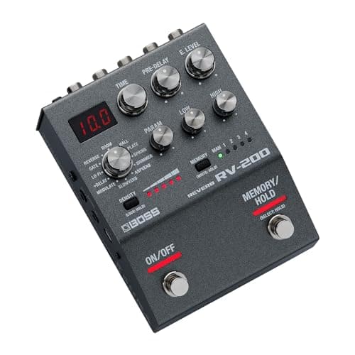 BOSS RV-200 Reverb | Premium Reverb Processing in a Streamlined BOSS 200 Series Effects Pedal Design for Guitar & Other Instruments $219.99