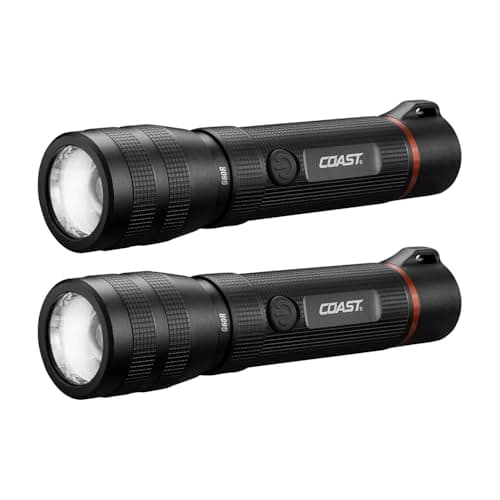 2-Pk Coast G60R 1000 Lumen Waterproof Rechargeable LED Flashlight $22.85